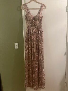 Blithe LA Sheer Floral Lace Maxi Dress